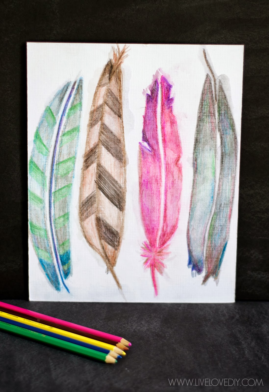 LiveLoveDIY: How To Use Watercolor Pencils (aka my favorite new
